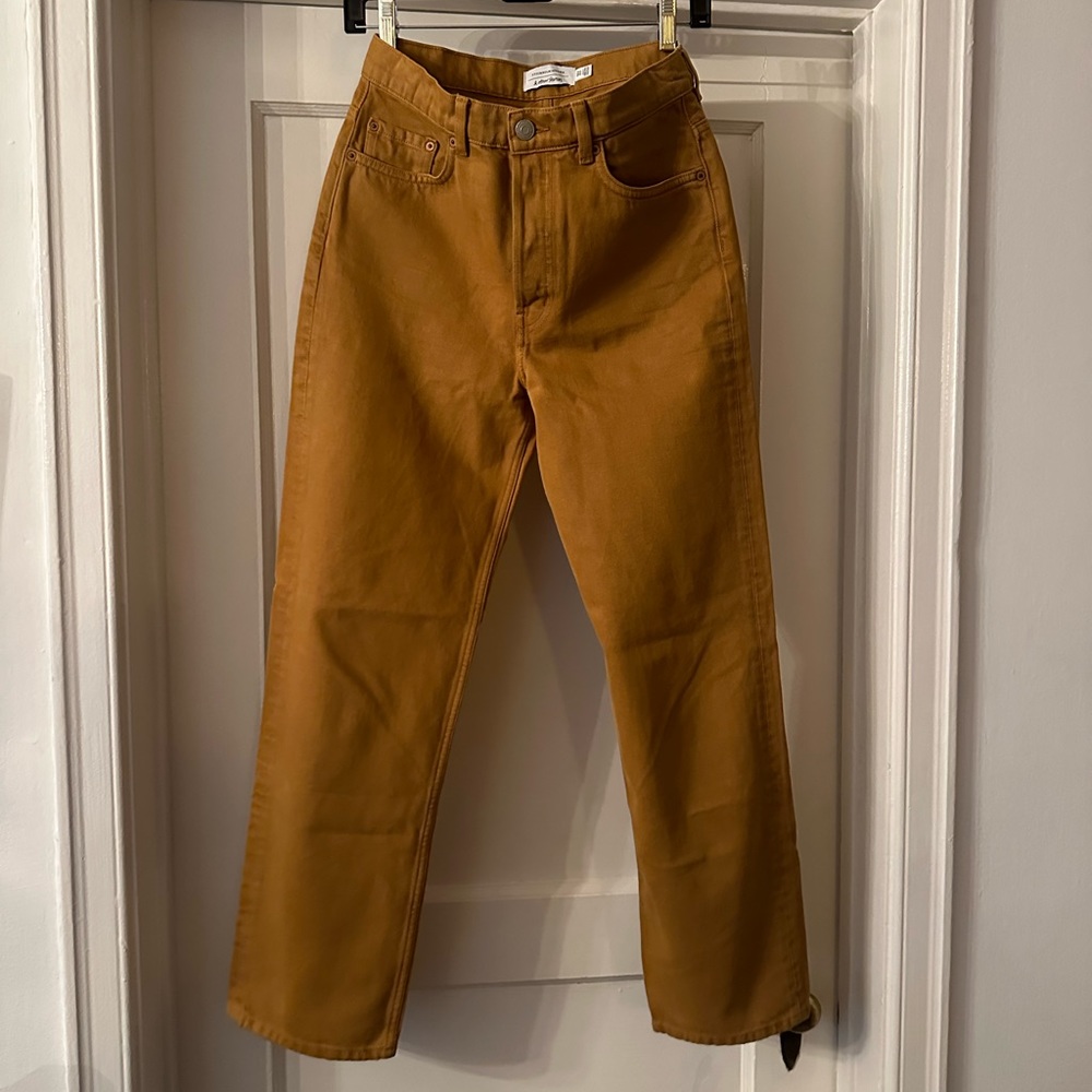 & Other Stories Tan/ Caramel Stockholm Atlier denim pant  size 27
